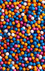 Colorful sprinkles in various shades, perfect for decorating desserts.