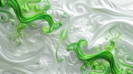 Fototapeta premium abstract green background with waves