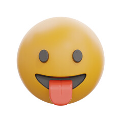 3D Smiling Face With Tongue Emoji
