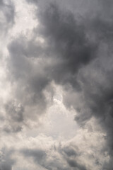 Obraz premium Dark clouds in sky during a thunderstorm. sky background