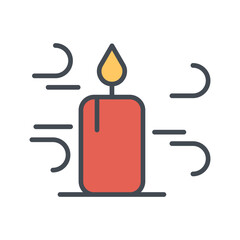 Blowing Candles Vector Icon