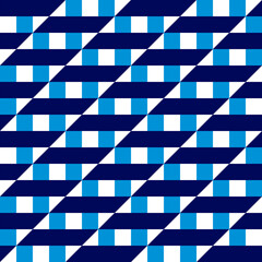Obraz premium Seamless pattern with geometric motifs in three colors