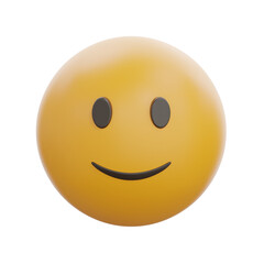 3D Slightly Smiling Face Emoji Icon