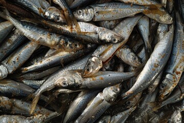 Fototapeta premium School of small fish piled up