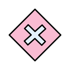 Obraz premium Multiplication Sign Vector Icon