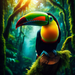 Obraz premium Photograph of a tropical toucan bird