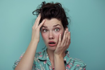 Obraz premium A person showing surprise or shock on their face