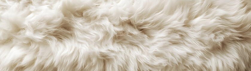 Close-up Texture of Soft, White Fur