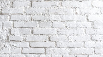 Fototapeta premium White brick wall texture background. Generative AI