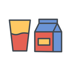 Glass of Milk Vector Icon