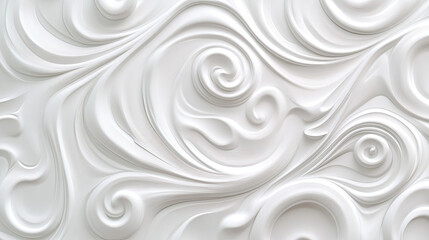 Fototapeta premium Whimsical abstract white texture background with playful swirls and soft edges, inviting