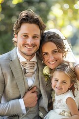 A happy family moment captured on camera, suitable for use in various personal or commercial projects