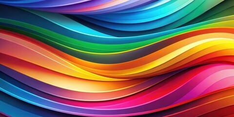 Obraz premium Colorful Geometric Abstract Curved Shapes Background with Vibrant and Dynamic Patterns