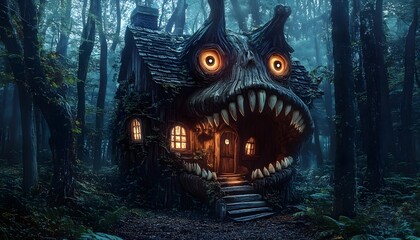 Terrifying houses in the forest