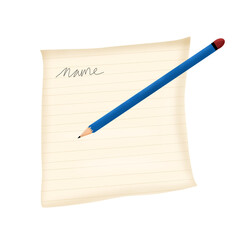 pencil and writing paper