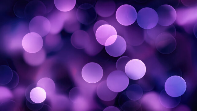 A vibrant purple bokeh background with soft, blurred circles creating a dreamy atmosphere full of light and color.