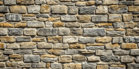 Obraz premium Close Up Detailed Texture of Old Grey Stone Wall Background for Design Projects