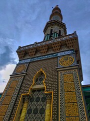 a magnificent Islamic mosque with beautiful carvings