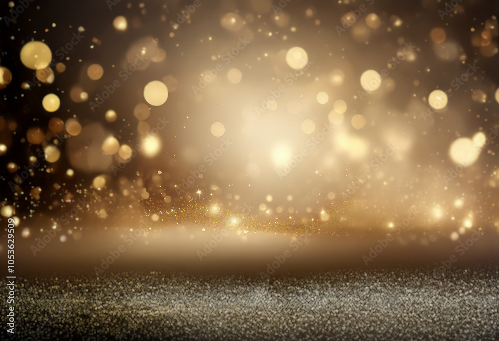 Canvas Prints a dark background with a hazy, sparkling foreground with soft, glowing lights scattered throughout.