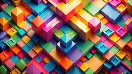Obraz premium Abstract Geometric Artwork in Vibrant Colors Background for Graphic Designers