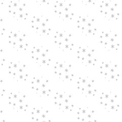Obraz premium Snowflakes pattern black on white.