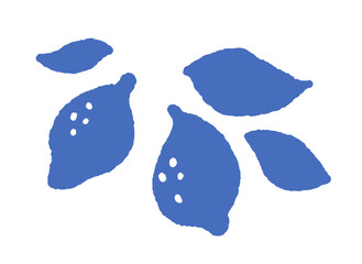 Abstract Blue Lemon Shapes vector