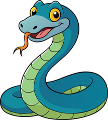 vector snake on white background