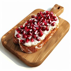 cake with pomegranate seeds