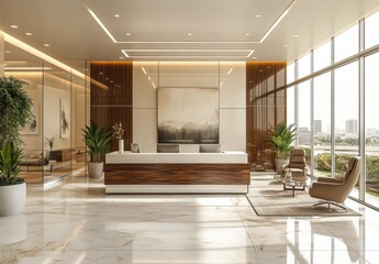 Fototapeta premium Modern Office Lobby.