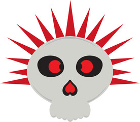 skull with spike illustration