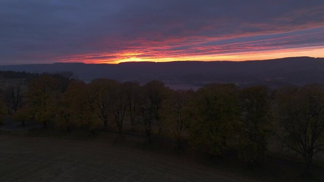Pinksky in the evining in Norway