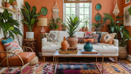 Vibrant Bohemian Bungalow with Bold Colors and Eclectic Charm