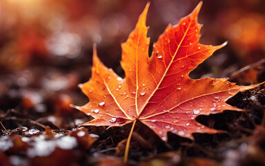 Fototapeta premium Closeup of a maple leaf