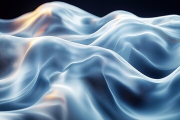 Obraz premium Abstract blue and white wavy pattern with highlights.