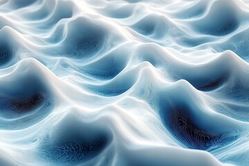 Obraz premium Abstract blue and white wavy texture background.