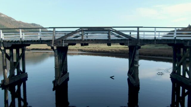 Mawddach Estuary Wales Aerial Penmaenpool Bridge
