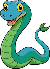 vector snake on white background