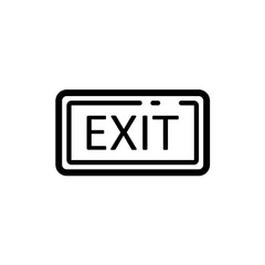 exit, icon, sign, vector, door, evacuation, emergency, illustration, symbol,