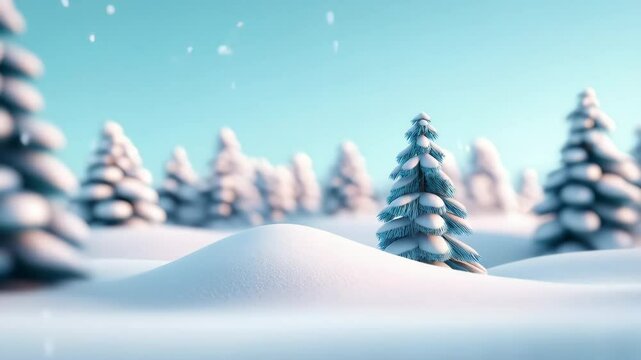 Snowdrift against panoramic view with snowy frost trees. Natural landscape with space for text or design. Winter holiday season. Happy New Year, Merry Christmas
