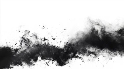 Obraz premium Ink black smoke backgrounds white 