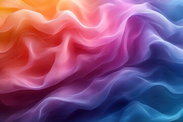 Obraz premium Abstract colorful fabric background with a smooth, flowing texture and soft, vibrant colors.