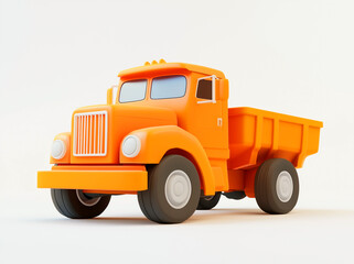 Naklejka premium Truck on a white background