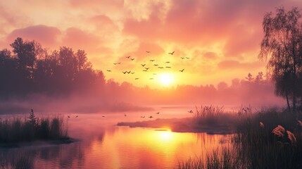 Obraz premium The tranquility of a sunrise can inspire creative endeavors