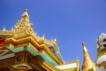 Fototapeta premium Asian Buddhist temple. Global Vipassana Pagoda in Mumbai, India