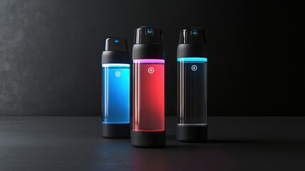 Fototapeta premium Track your hydration levels with smart water bottles that sync to your wearable devices, reminding you to stay hydrated and offering insights on your overall health