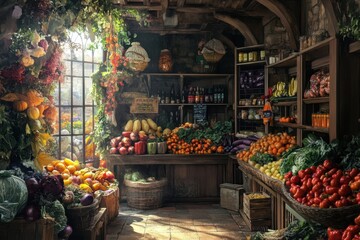 Obraz premium Vegetable shop 