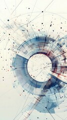 Obraz premium Corporate abstract background with intricate lines and shapes, symbolizing the complexity and structure of insurance