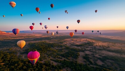 Naklejka premium hot air balloons