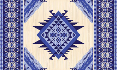 American tribal ethnic native pattern.Traditional Navajo,Aztec,Apache,Southwest and Mexican style fabric pattern.Abstract vector motifs pattern.For fabric,clothing,blanket,carpet,woven,wrap,decoration