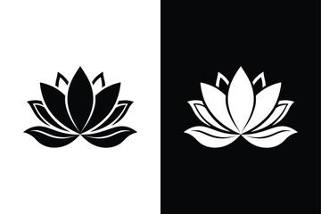 Lotus flower logo. Vector illustrations isolated on white background.